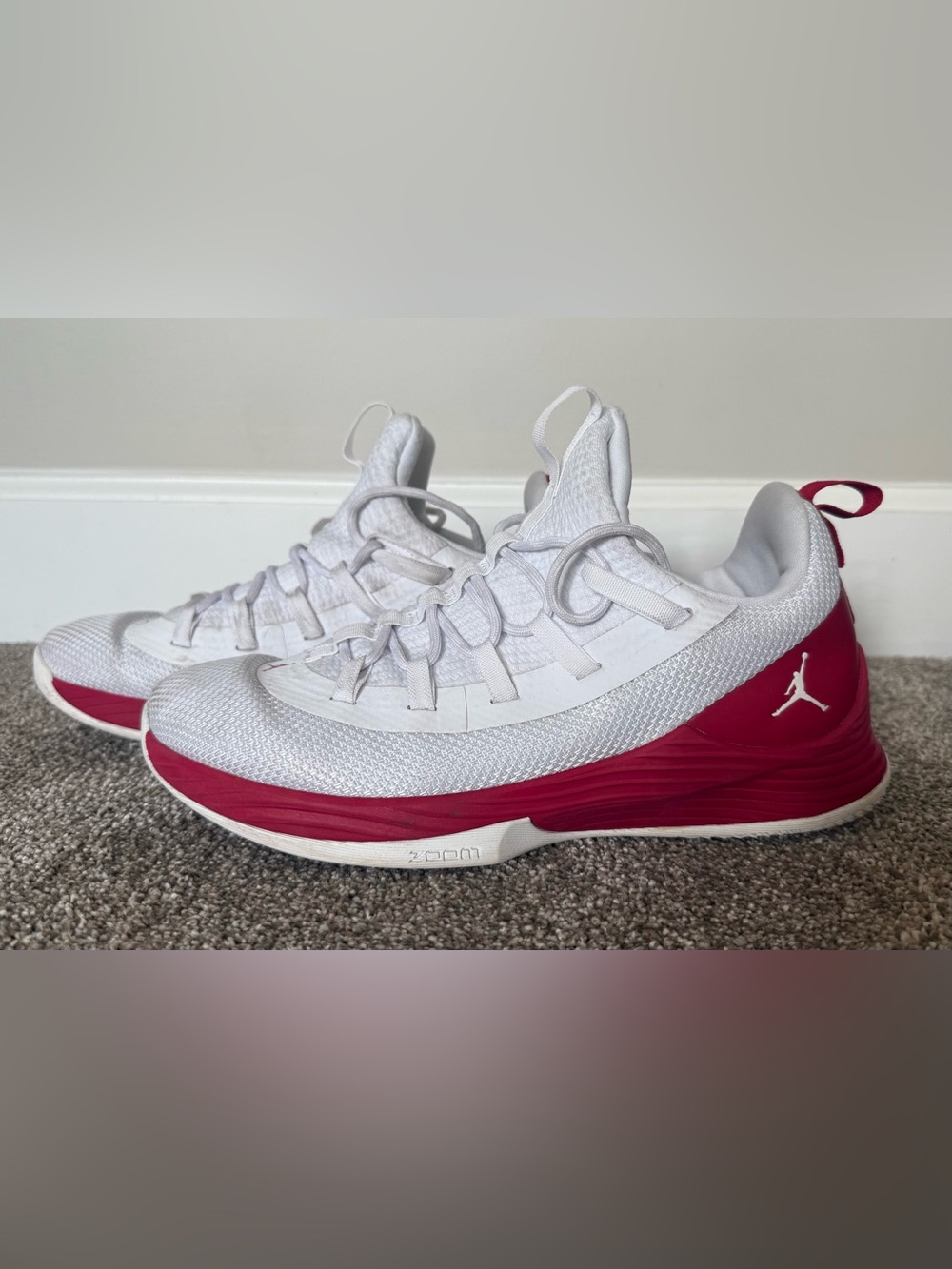 Nike Air Jordan Ultra Fly 2 Men's White and Red Basketball Sneakers